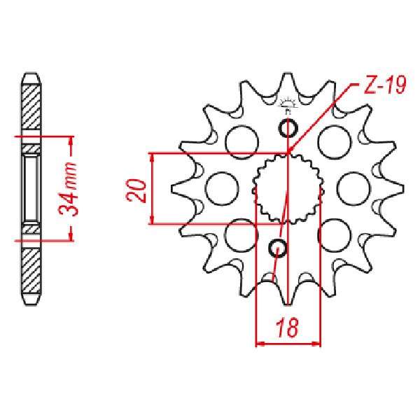 JT Self Cleaning Steel Front Sprocket