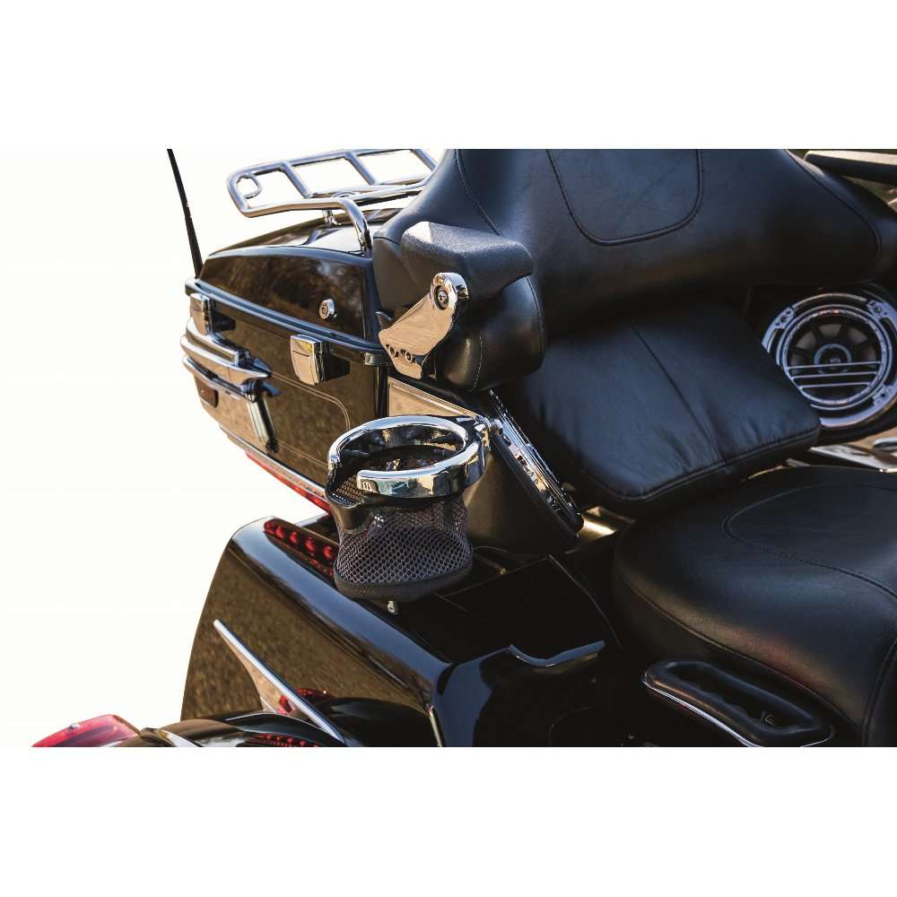 Kuryakyn Motorcycle Passenger Drink Holder With Mesh Basket