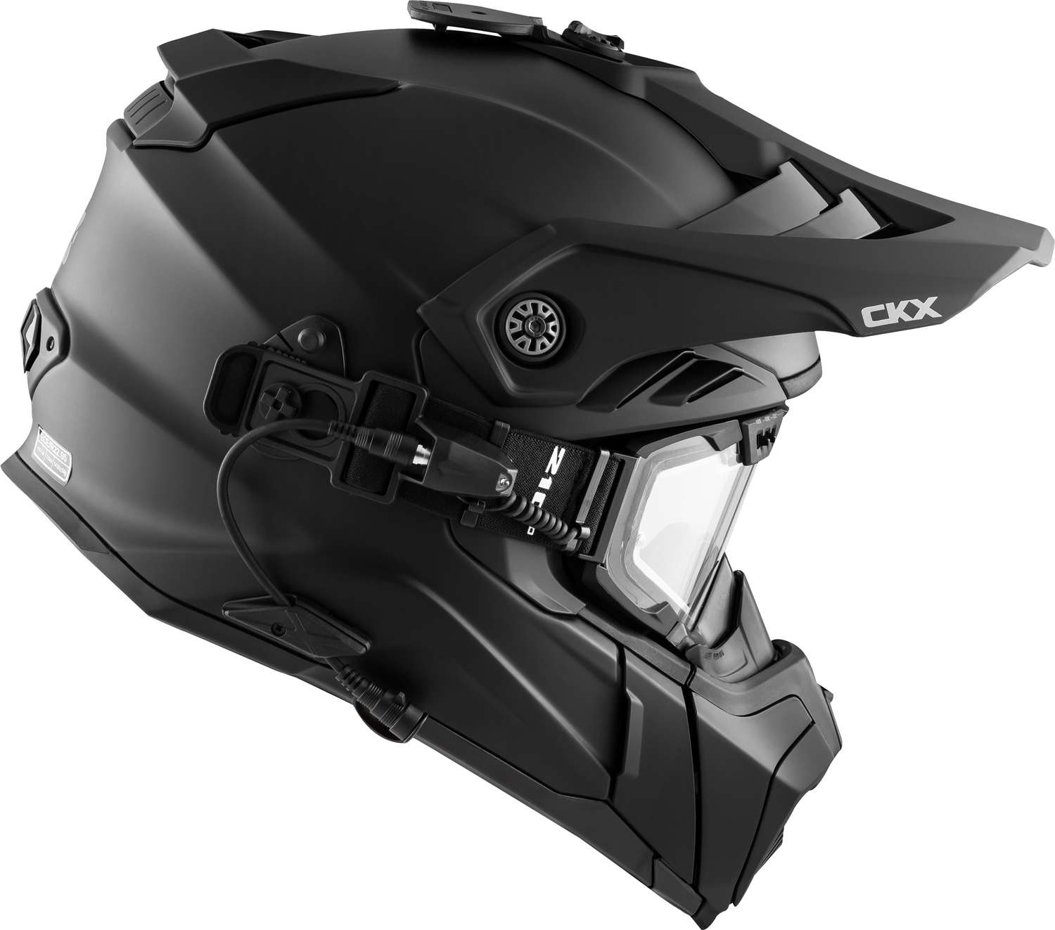 Casque CKX Titan Air Flow Solide avec Lunettes Électriques