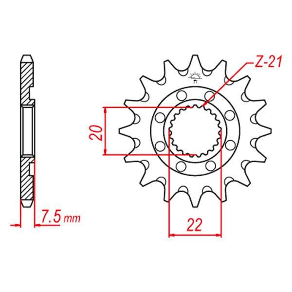 JT Self Cleaning Steel Front Sprocket