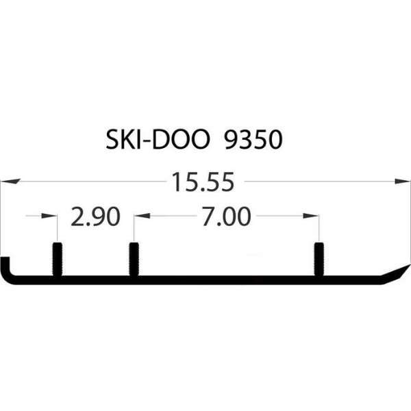 Woody's Top-Stock Hard Surface Bar Snowmobile Runners