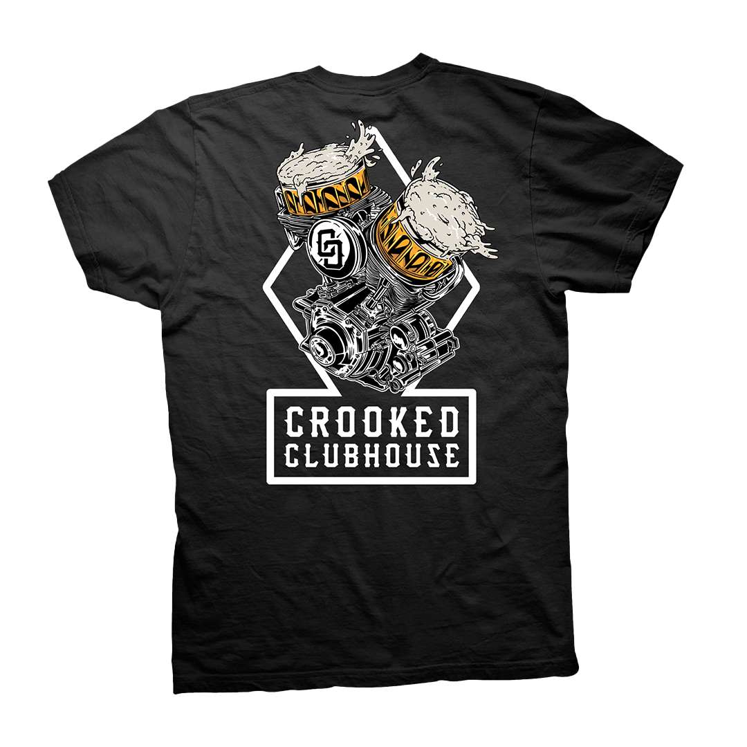 Crooked Clubhouse Beer Run 2 Tee