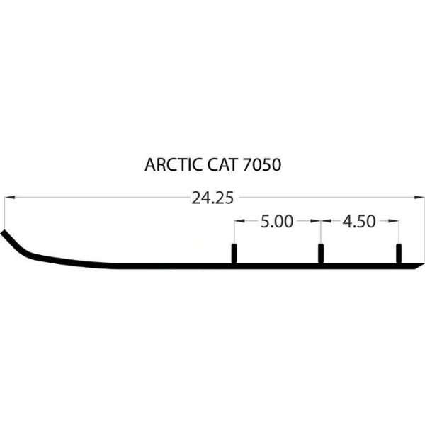 Woody's Extender Trail III Flat-Top Carbide Snowmobile Runners