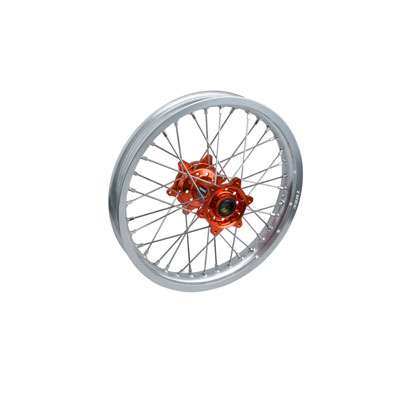 Tusk Impact Dirt Bike Wheel (Silver/Silver/Orange)