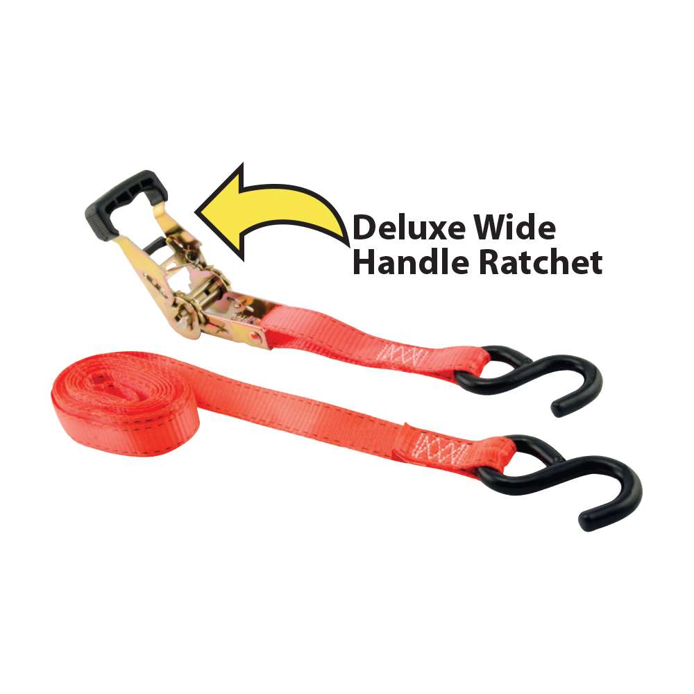 Erickson Medium Duty Wide Handle Ratchet Tie-Down Straps