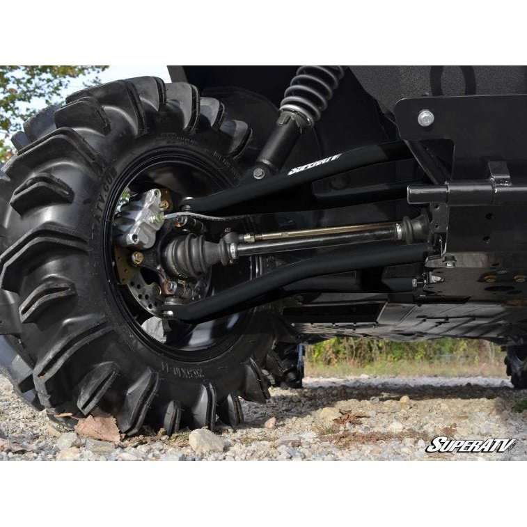 Bras triangulaires tubulaires décalés vers l'avant pour SuperATV Polaris Ranger à garde au sol élevée de 1,5 po (noir)