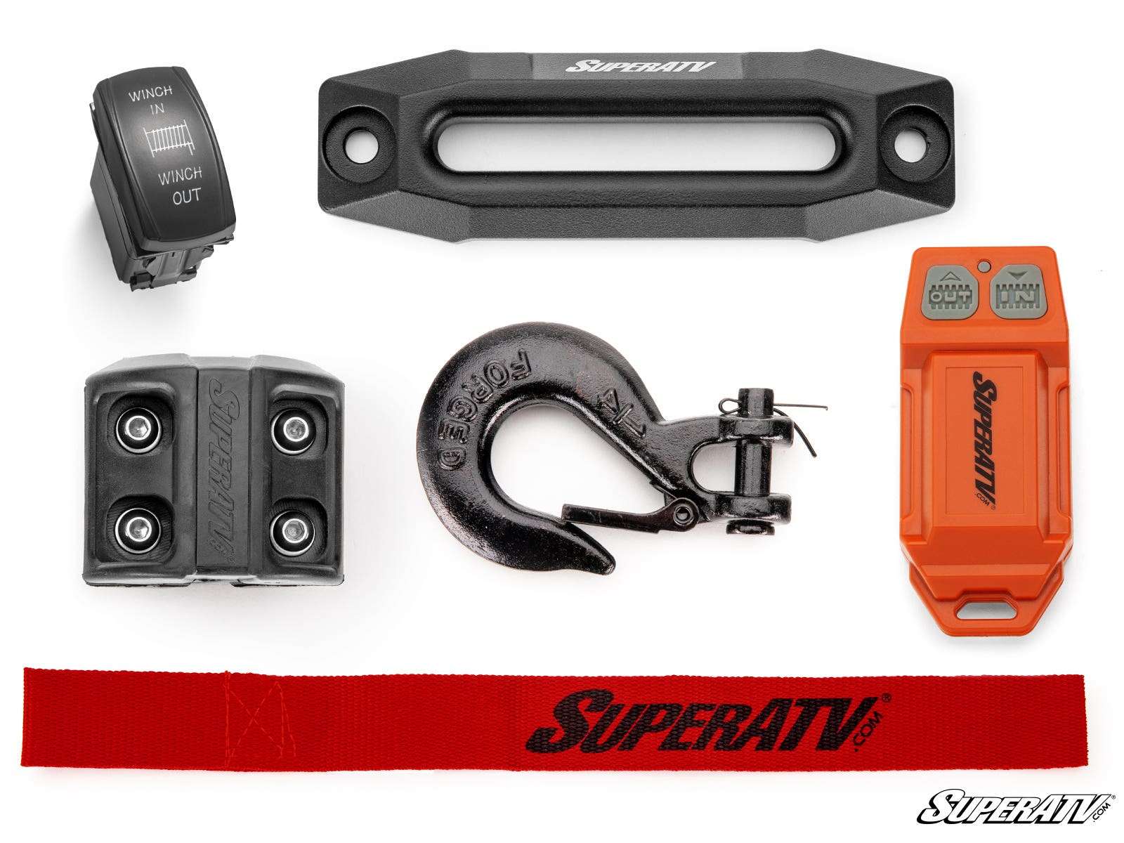 Kit de treuil sans fil à corde synthétique SuperATV Black Ops