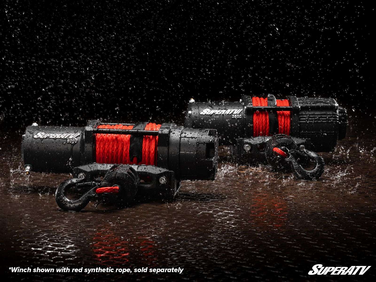 SuperATV Black Ops Wireless Synthetic Rope Winch Kit