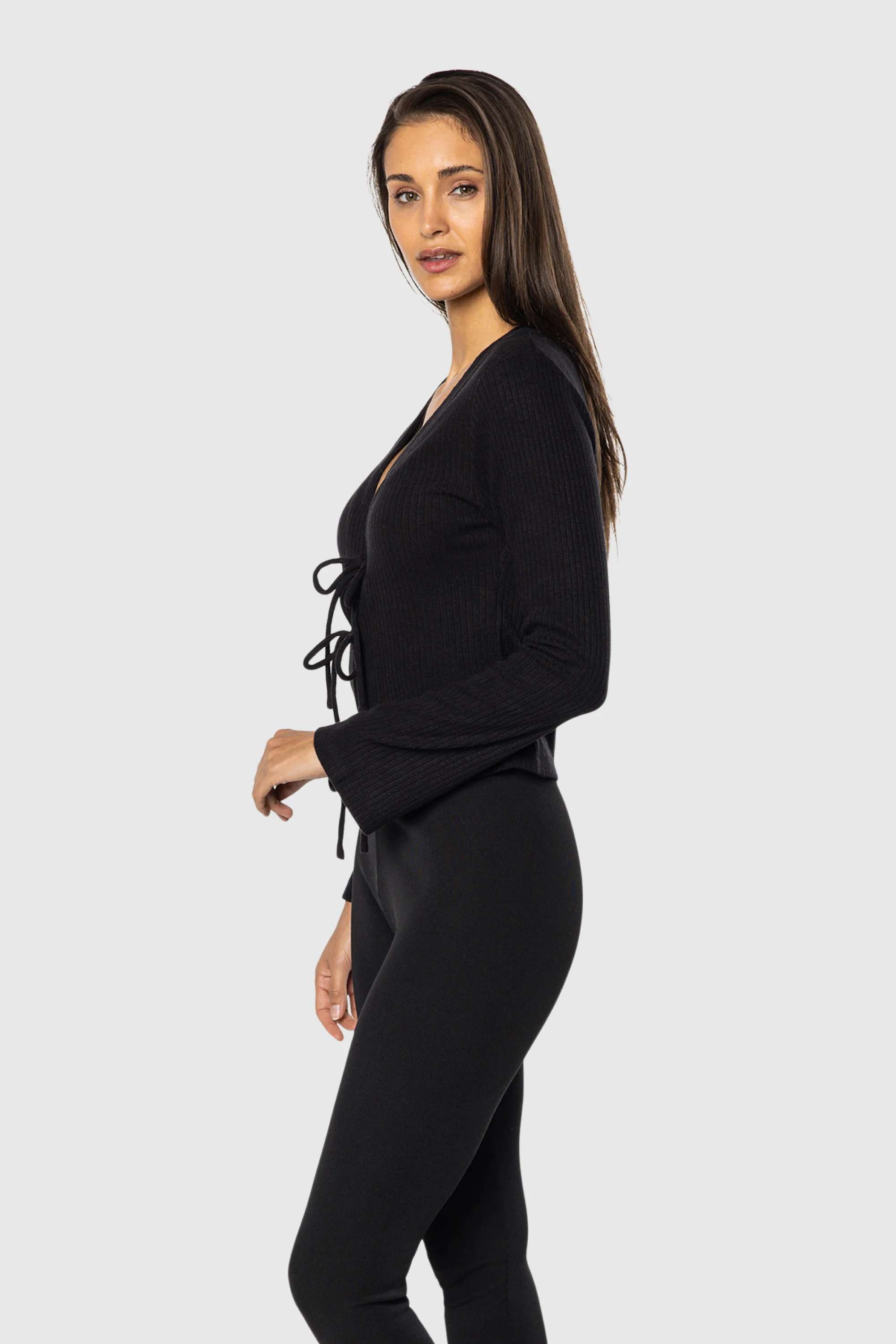 TEAMLTD Women's Tie-Front Long Sleeve
