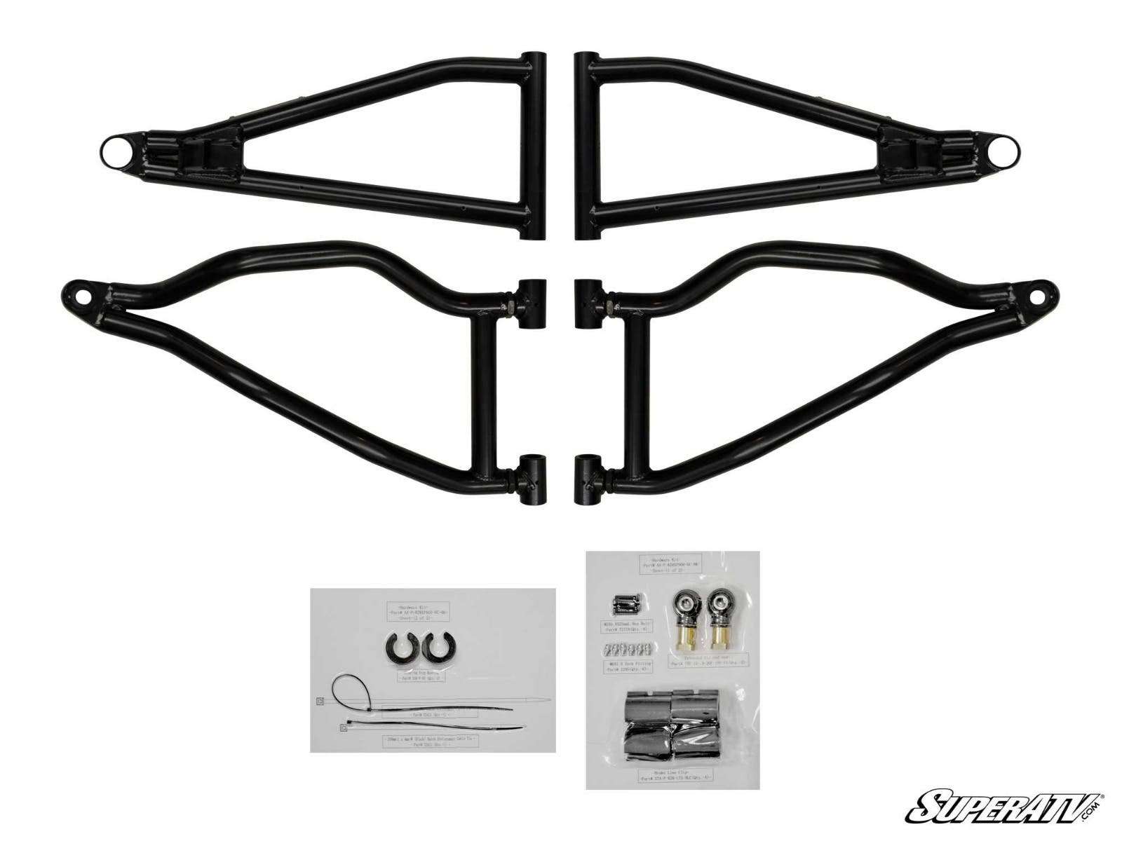 SuperATV Polaris RZR High Clearance 1.5" Forward Offset A-Arms