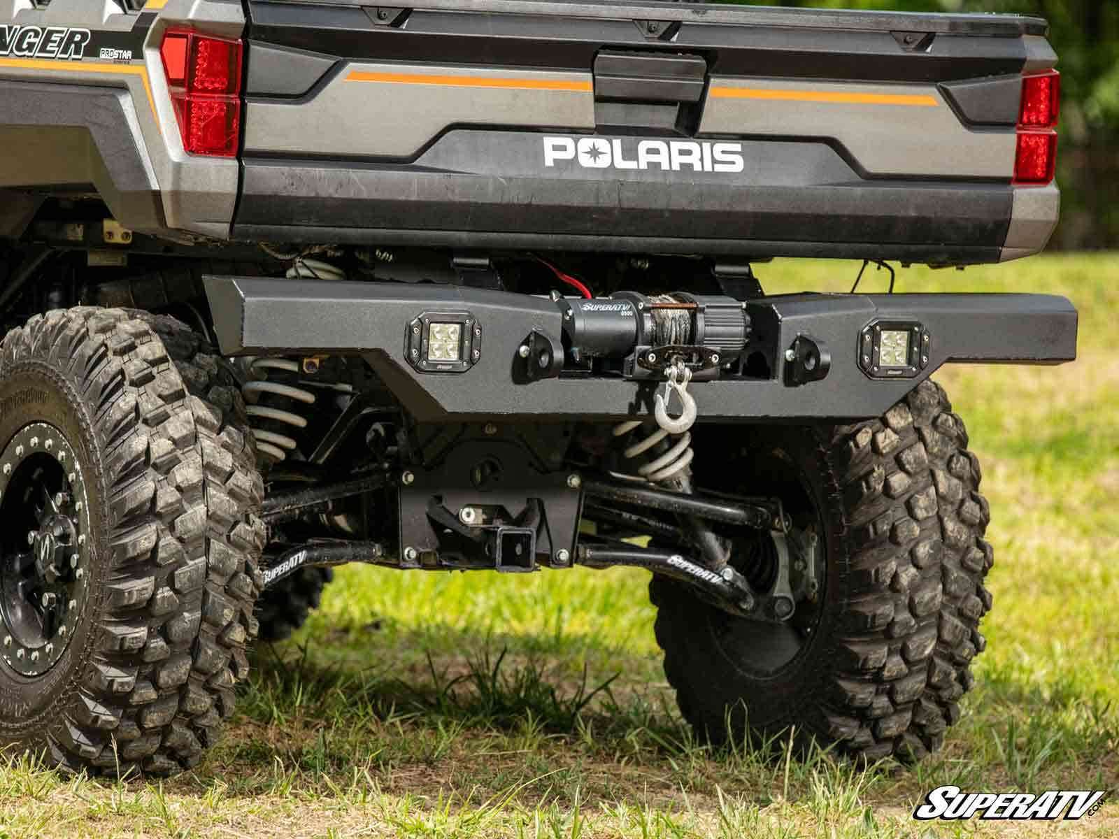SuperATV Winch-Ready Rear Bumper with 3500lbs Winch