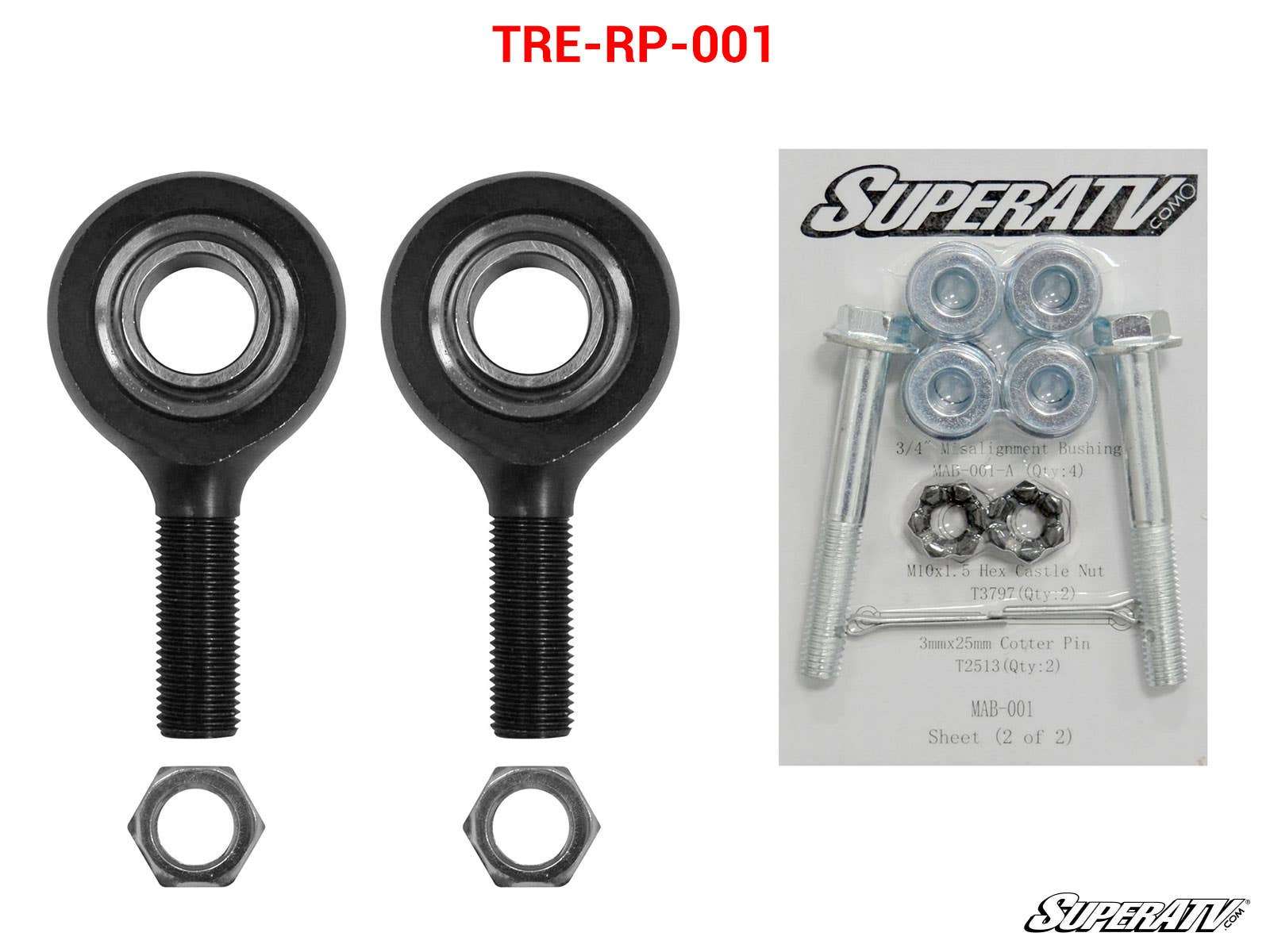 Kit de remplacement d'embouts de biellette robustes SuperATV