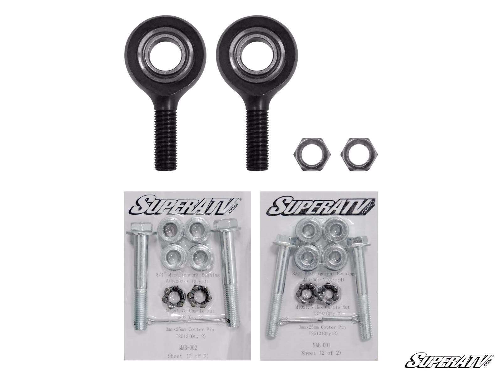 Kit de remplacement d'embout de biellette de direction robuste pour SuperATV Polaris RZR