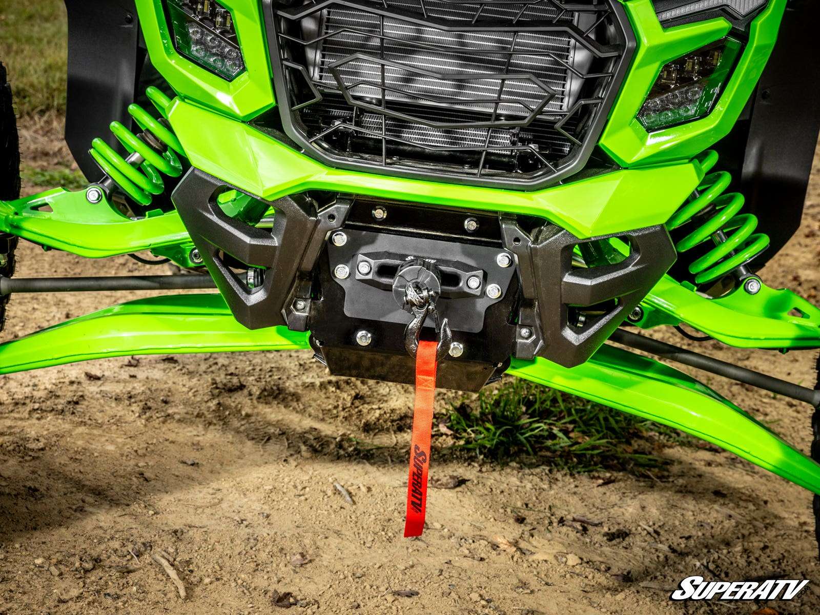 SuperATV Winch Mounting Plate with 4500lbs Winch