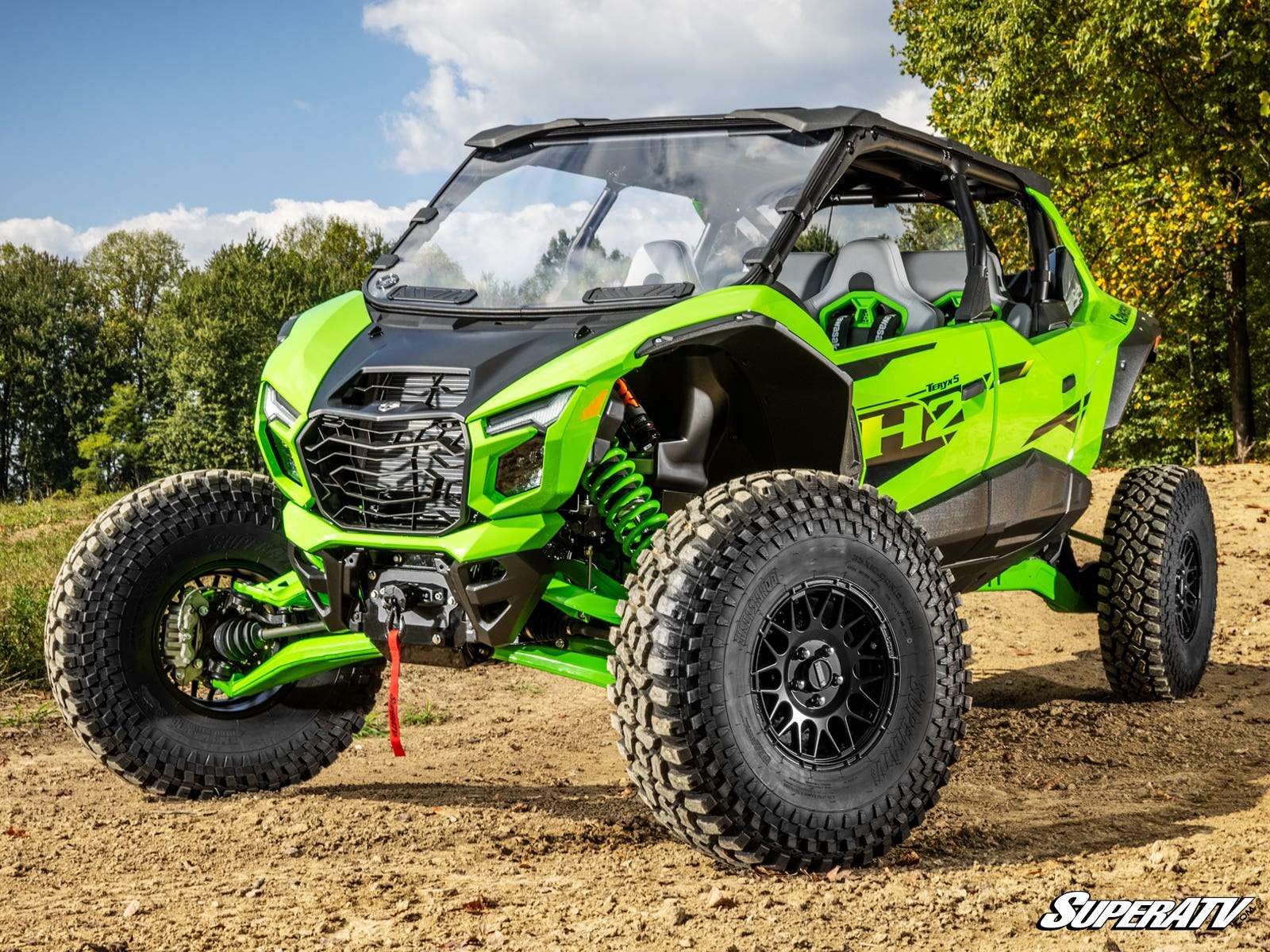 SuperATV Winch Mounting Plate with 4500lbs Winch