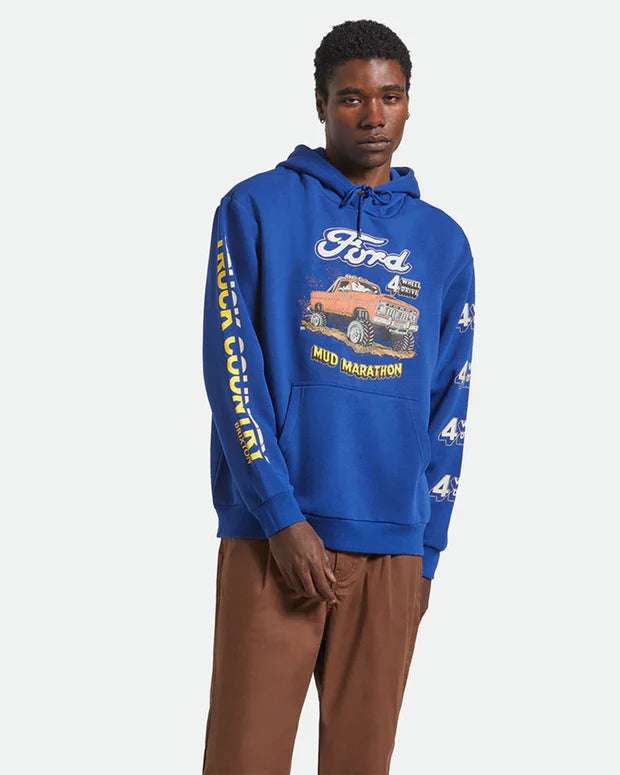 Sweat à capuche polaire Brixton Ford Mud Mara