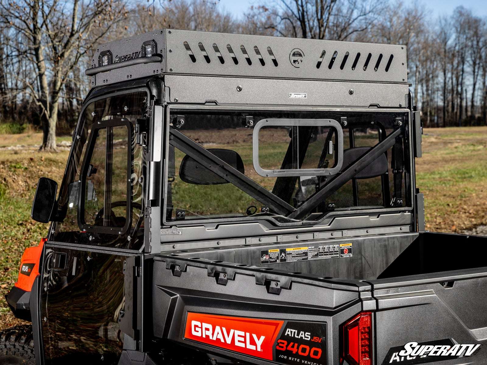 SuperATV Polycarbonate Sliding Rear UTV Windshield