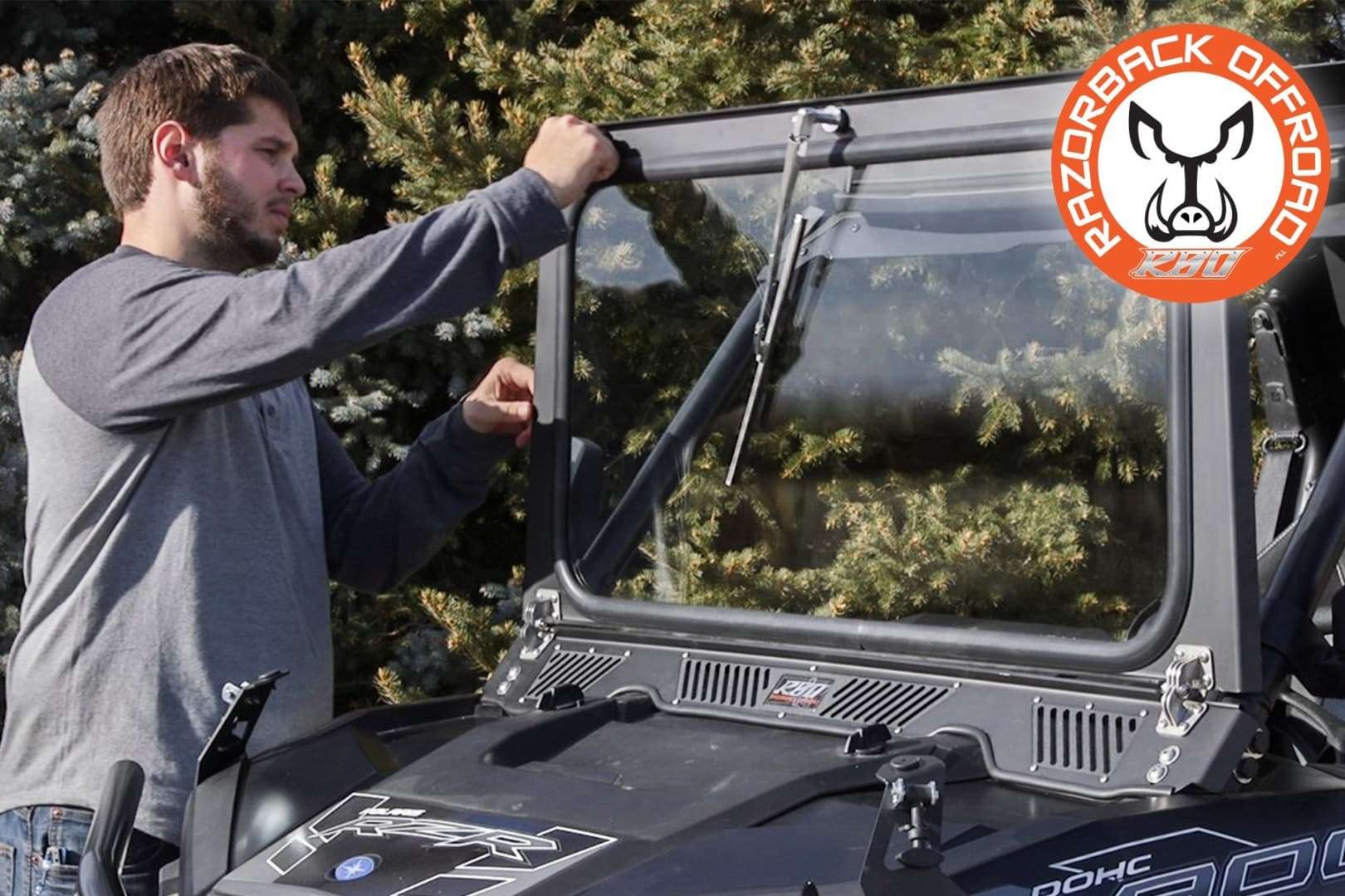 Razorback Offroad Front Folding Windshield