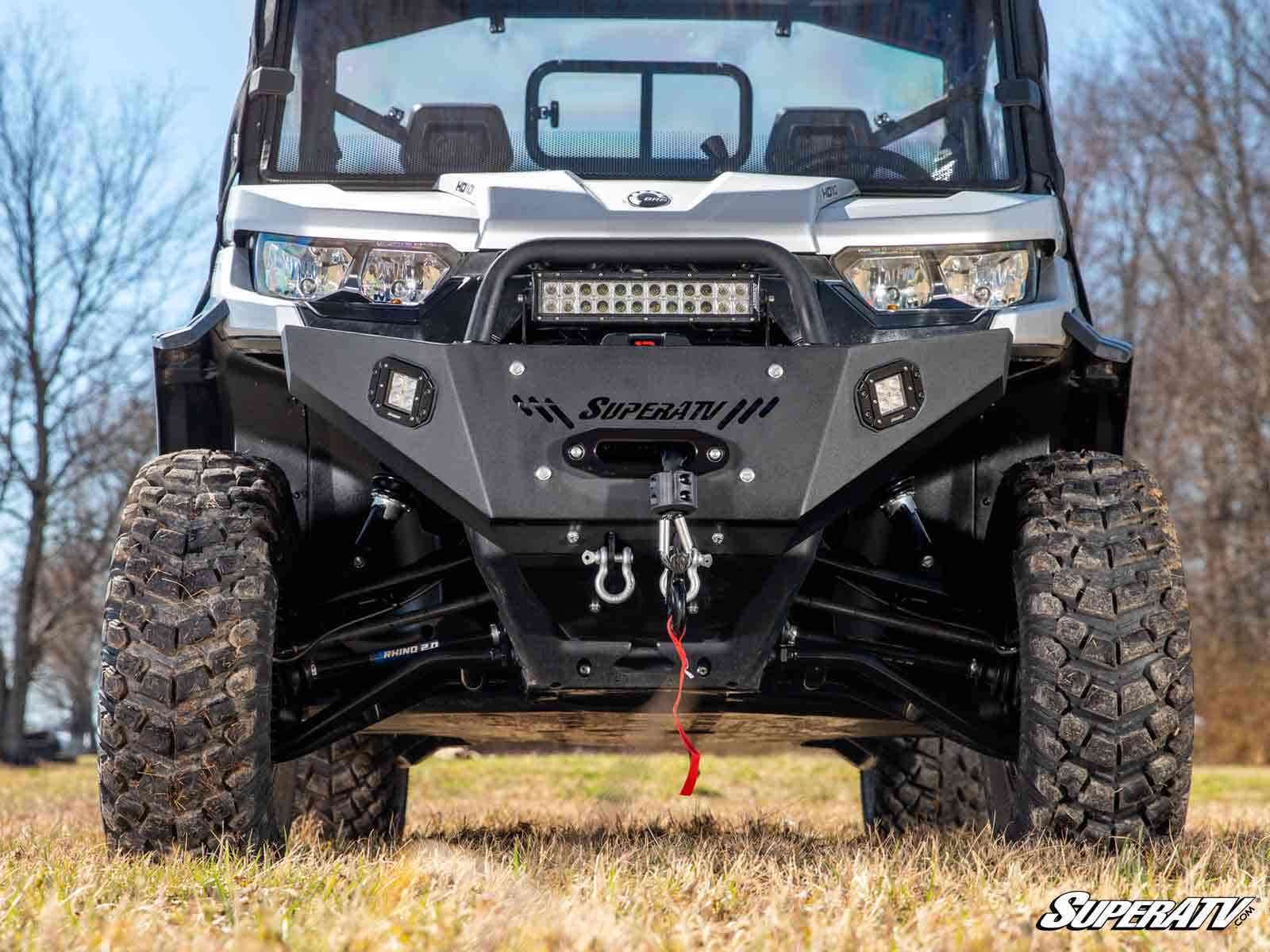 SuperATV Can-Am Defender Heavy Weight Winch Ready Front Bumper