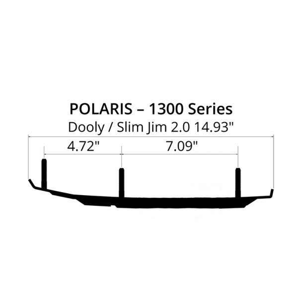 Tige d'usure pour motoneige Woody's Dooly Series