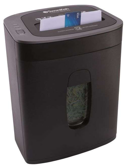 Swordfish 1000XC Plus 10 Sheet Cross Cut Shredder Black