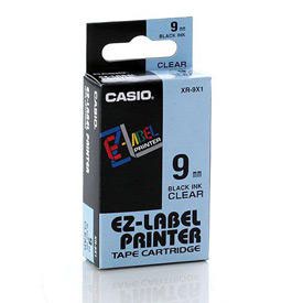 Casio XR 9X Black on Clear 9mm Tape