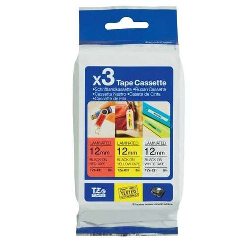 Brother TZE31M3 12mm Mutlipack - Pack of 3 Tapes