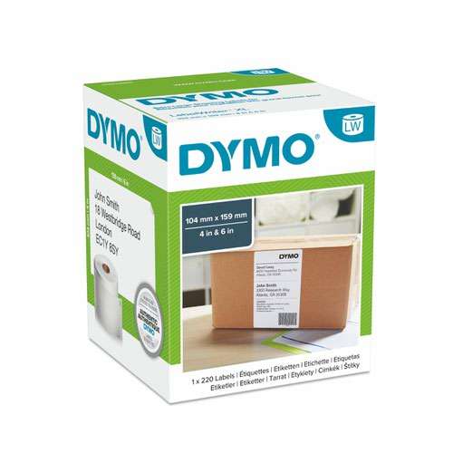 Dymo S0904980 104mm x 159mm XL Shipping Labels Black on White