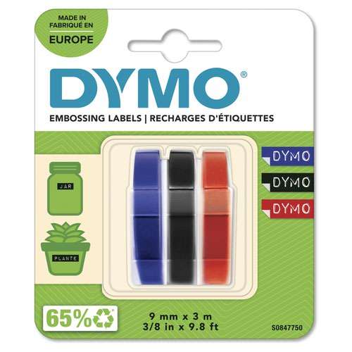 Dymo S0847750 Embossing Tapes Pack of 3