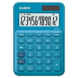 Casio MS 20UC Blue Compact Desk Calculator OfficeMachines