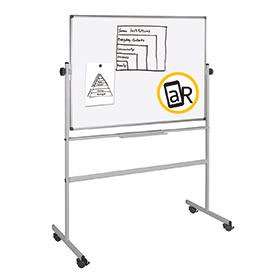 Bi-Office Mobile Lacquered Steel Revolving Gridded Board 1200 x 1200mm