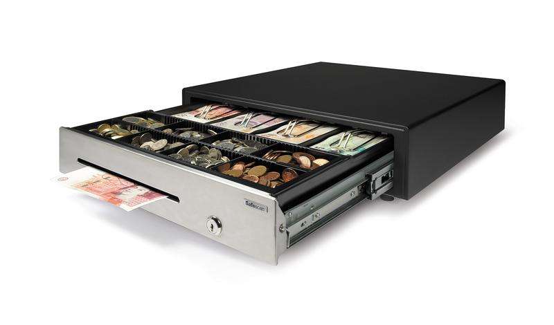 Safescan HD-4141S Heavy Duty Cash Drawer with 8 Coin and 4 Note Trays