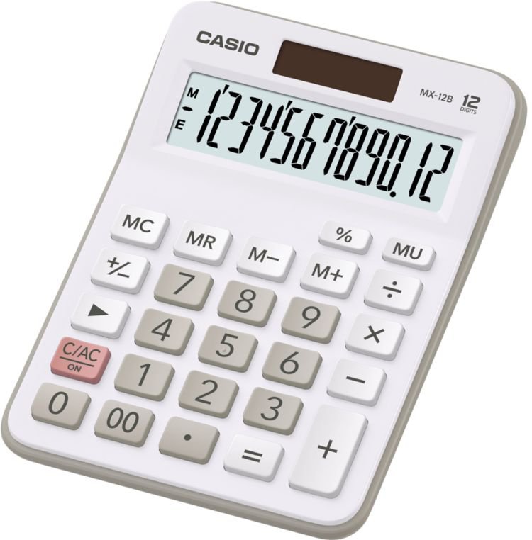 Casio MX 12B Desk Calculator White