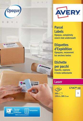 Avery L7167-500 Parcel Labels 500 sheets - 1 Label per Sheet