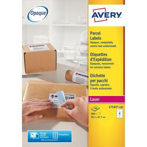 Avery L7165-100 Parcel Labels 100 sheets - 8 Labels per Sheet