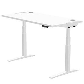 Height adjustable store white desk