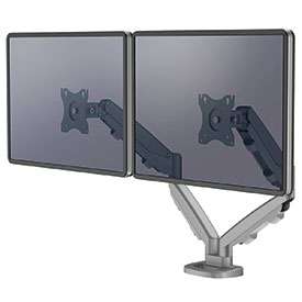 Fellowes 9683301 Eppa Dual Monitor Arm - Silver