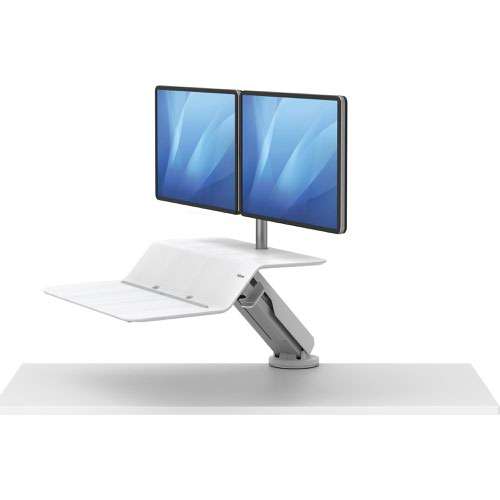 Fellowes 8081801 Lotus RT Dual Sit-Stand Workstation White