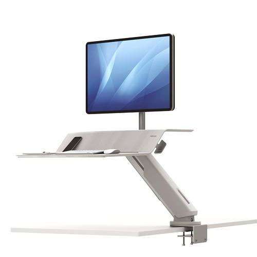 Fellowes 8081701 Lotus RT Single Sit-Stand Workstation White