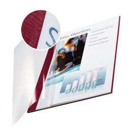 Leitz Softcover Burgundy Linen Finishes