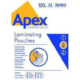 Apex Standard Pouches - A4 125  mic 100pk