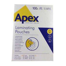 Apex Standard Pouches - A3 Light Duty 100pk