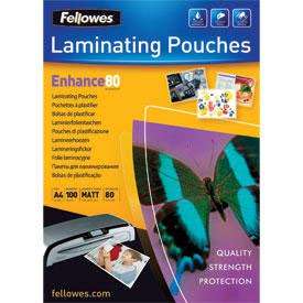 Fellowes Matt Pouches - A4 80 mic 100pk