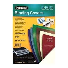 Fellowes 5370004 A4 Ivory Leatherboard Covers - 100 pack