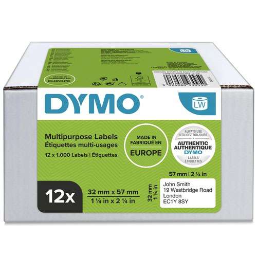 Dymo 2093095 LW Multipurpose Labels 32 x 57mm 12 pack