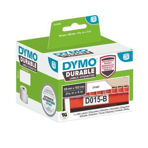 Dymo 2112290 LW Durable shipping label 59mm x 102mm Black on White