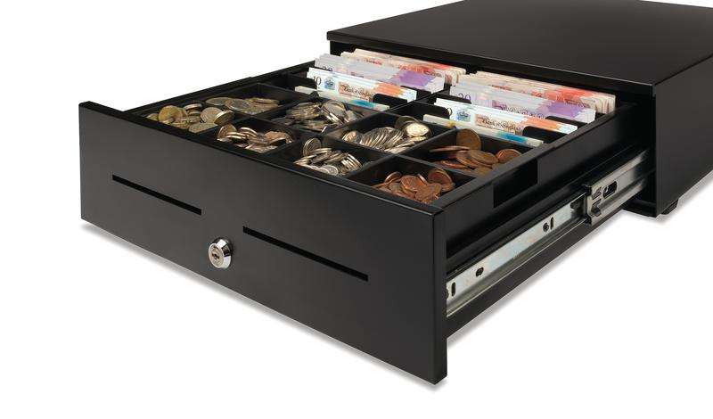 Safescan HD-4142 Heavy Duty Cash Drawer with 8 Coin and 8 Note Trays