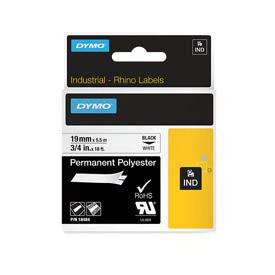 Dymo 18484 19mm Black on White Tape - S0718220