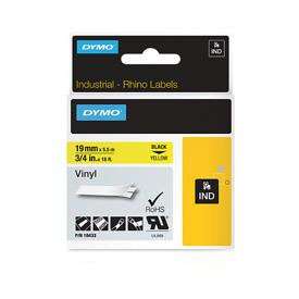 Dymo 18433 19mm Yellow Vinyl Tape - S0718470