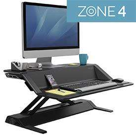 Fellowes 0007901 Lotus Sit Stand Workstation - Black